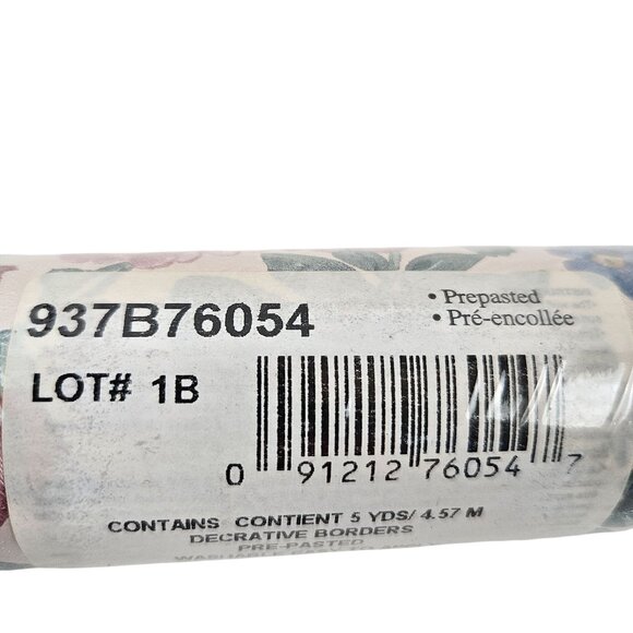 Brewster Wallpaper Border Lot 2 Rolls 5 Yds Each Pink Blue Green Floral Prepaste - Picture 4 of 12